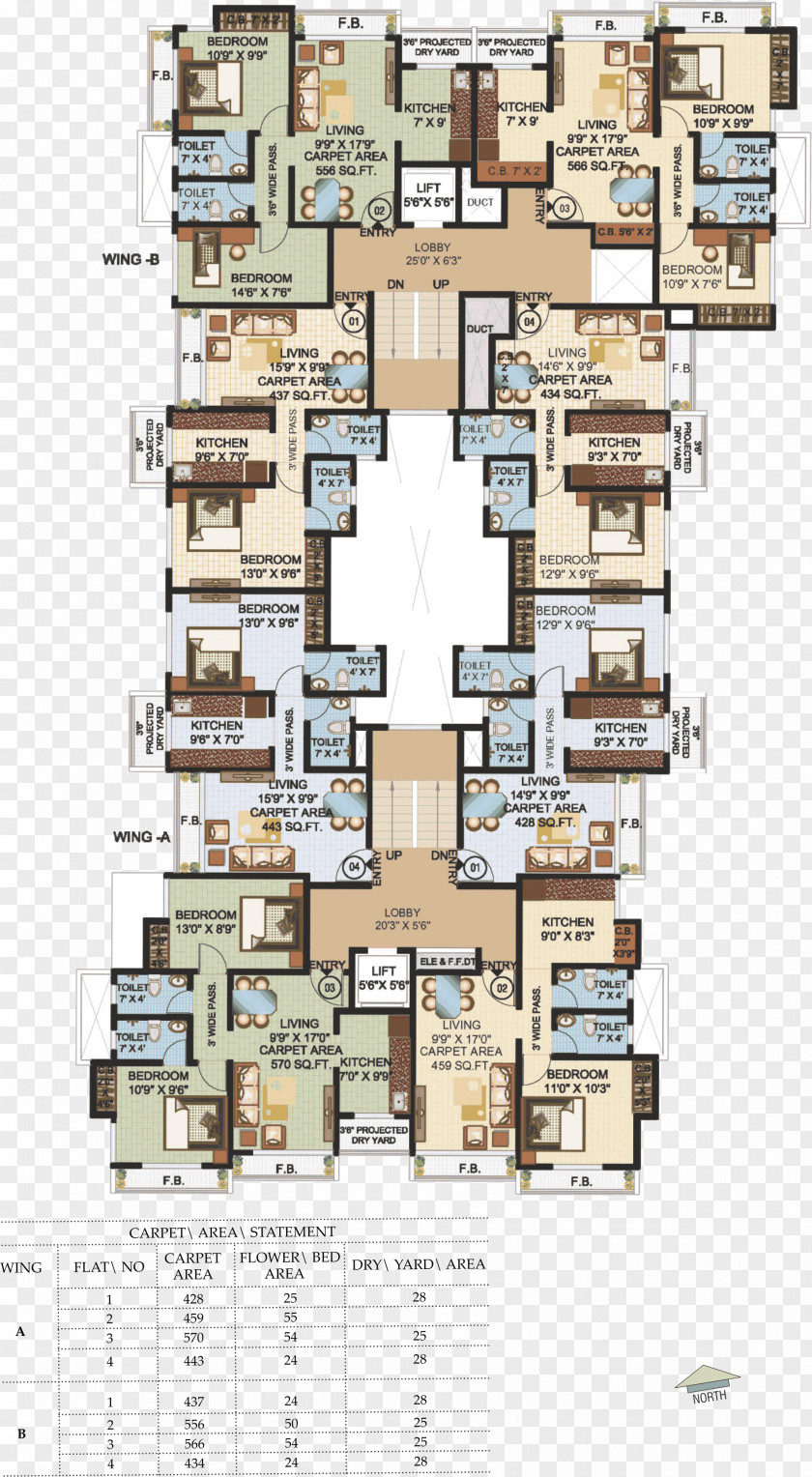Apartment Floor Plan JVM TWIN TOWER SPACES PNG