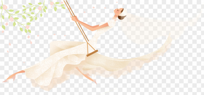 Vector Swinging Bride Finger PNG