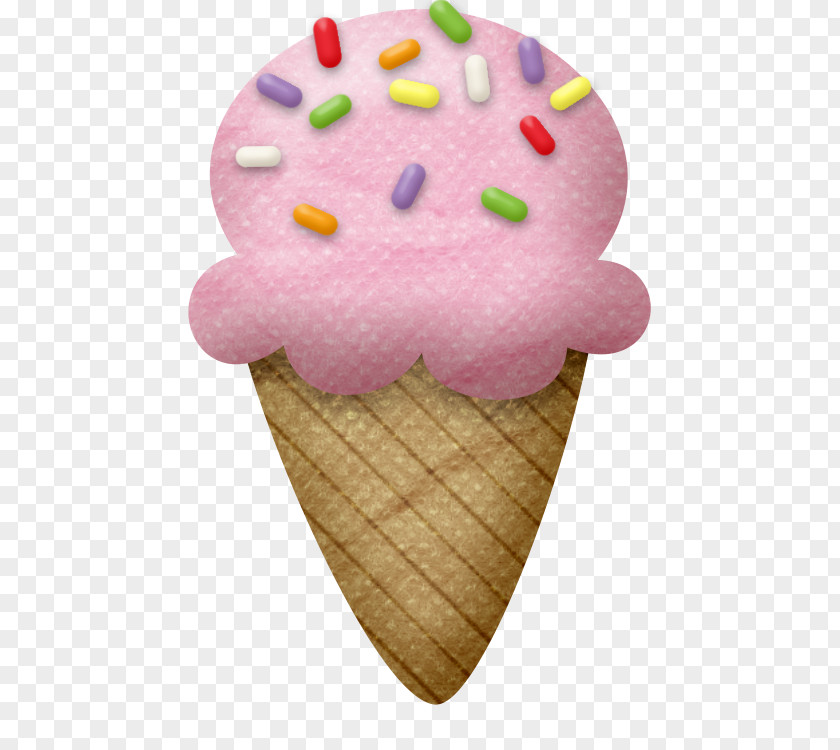 Non-woven Pink Ice Cream Cake Clip Art PNG