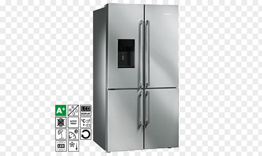Refrigerator Door Auto-defrost Smeg Freezers PNG