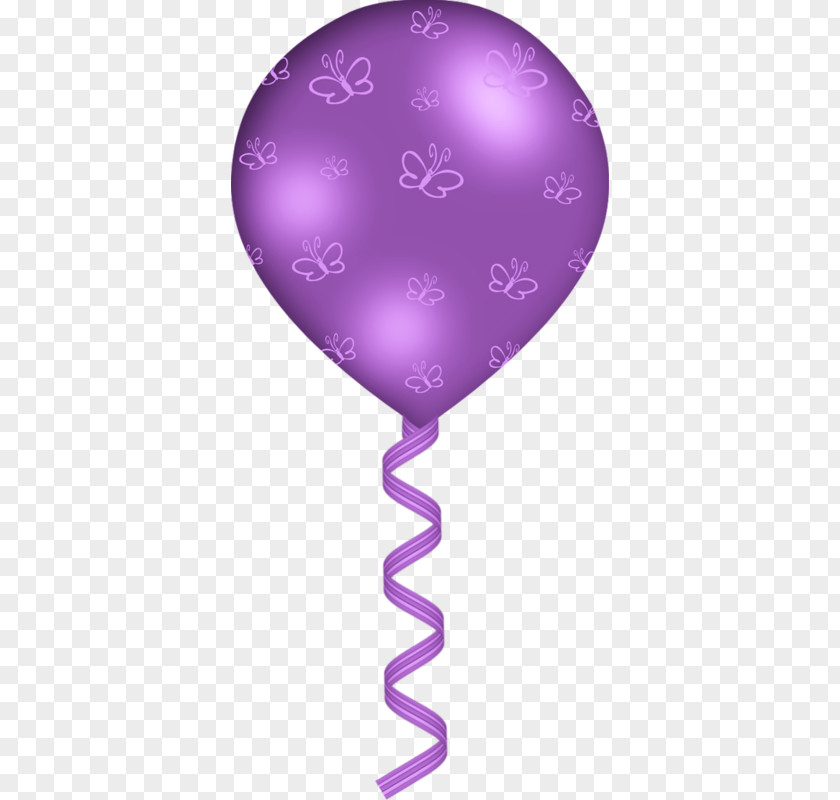 Lavender Balloon Birthday Clip Art PNG