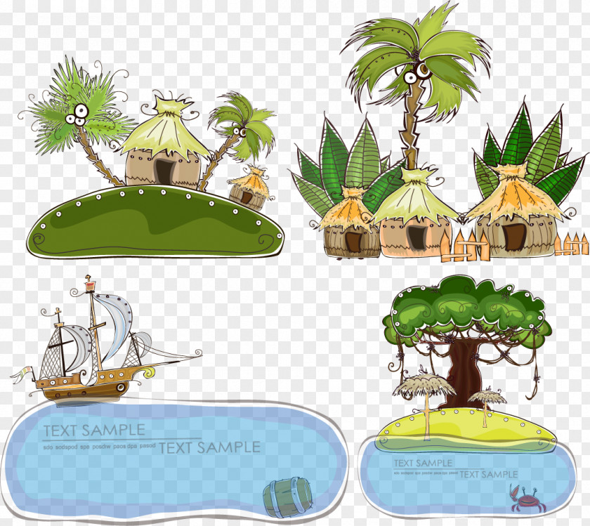 Summer Resort Cartoon Gratis Sea PNG