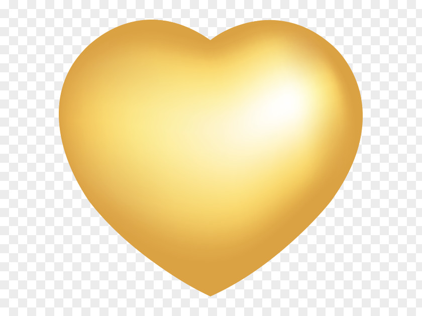 Vector Golden Heart-shaped Metallic Luster PNG