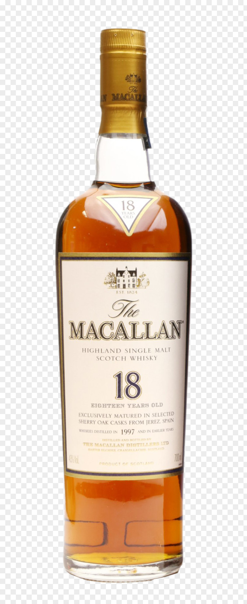 18 Years Old Scotch Whisky The Macallan Distillery Whiskey Distilled Beverage Cutty Sark PNG