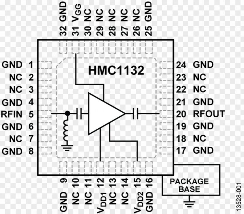 Antenna Microwave Amplifier Functional Block Diagram Circuit Integrated Circuits & Chips Datasheet PNG