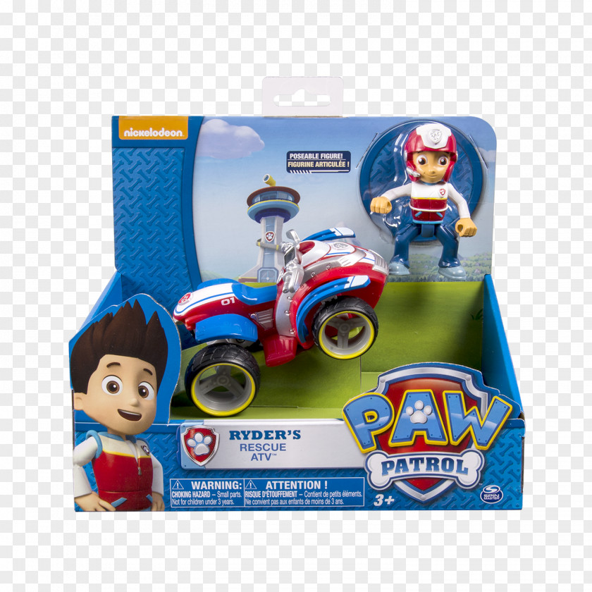 Car Paw Patrol Rubble's Digg'n Bulldozer, Vehicle And Figure Nickelodeon, Ryder's Rescue ATV, All-terrain PNG