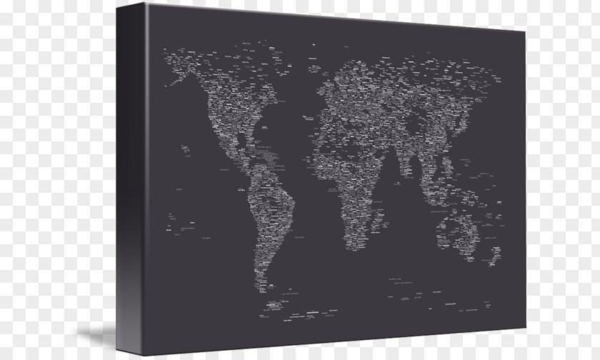Map Gallery Wrap Art Canvas Print World PNG
