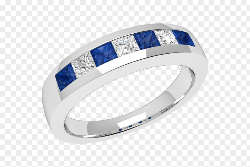 White Gold Marble Sapphire Eternity Ring Diamond Ruby PNG