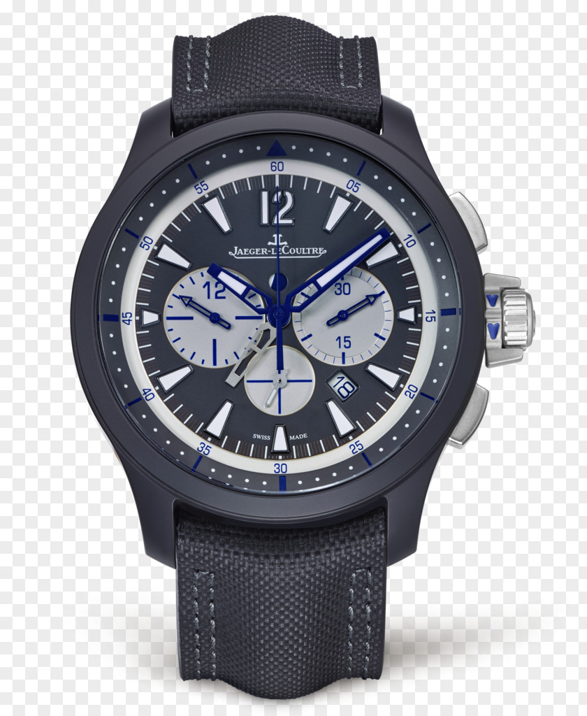 Blue Sports Watch Male Jaeger Chronograph Jaeger-LeCoultre Movement Ceramic PNG
