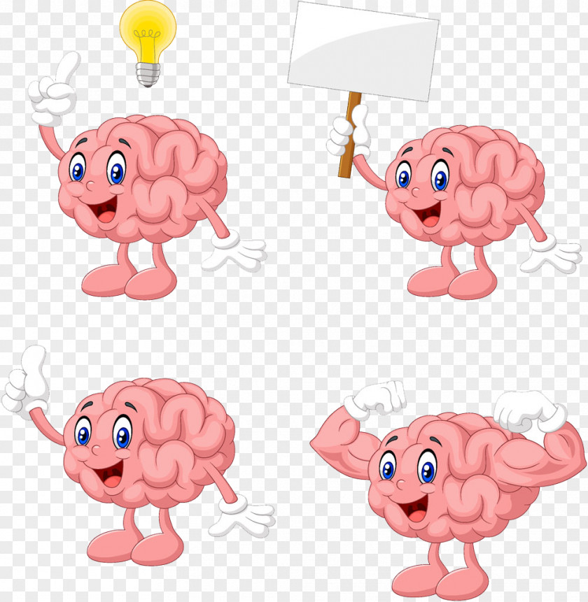 Brain Cartoon Image Design Cerebrum Euclidean Vector Illustration PNG