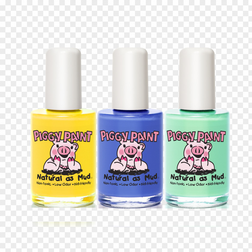 Paint Piggy Nail Polish Child Glitter PNG