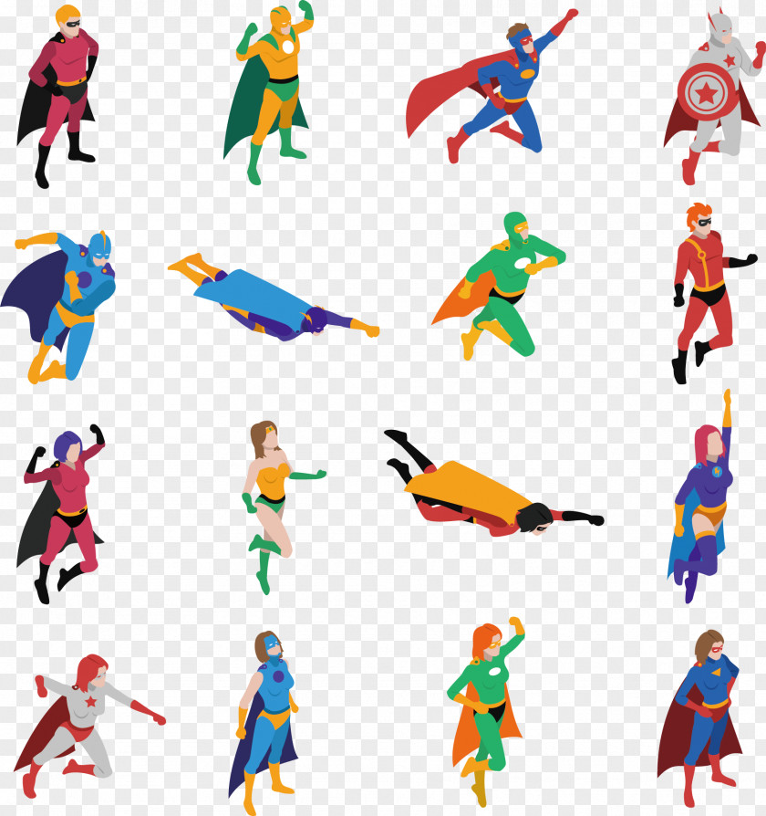 Vector Superman Superhero Icon PNG