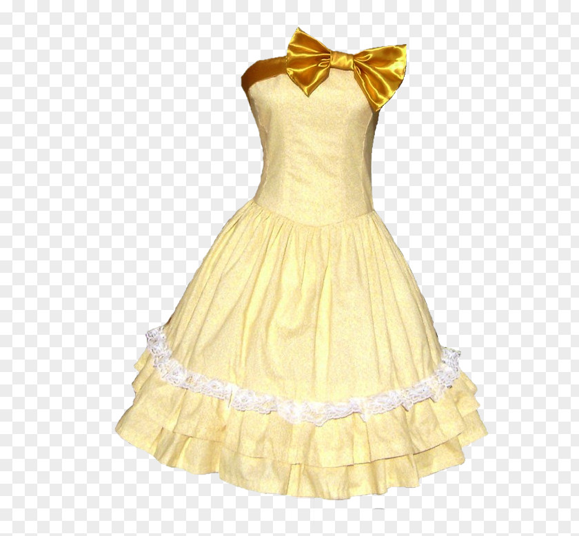 Pale Yellow Tee Dress MAISON MICHEL Skirt PNG