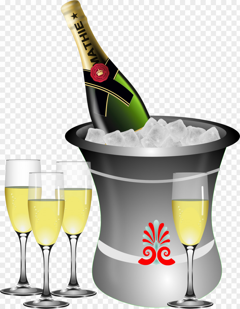Wine Champagne New Year's Day Eve Clip Art PNG