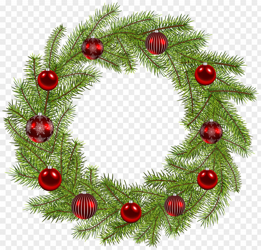 Deco Christmas Wreath Clip Art Image Ornament PNG