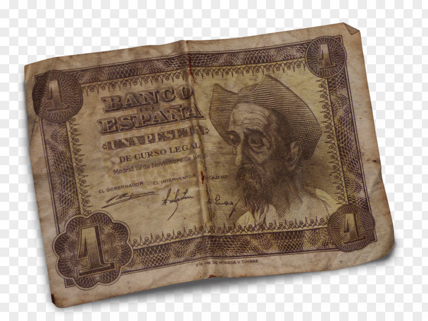 Don Quixote Spanish Peseta Money Cash Spain Banknote PNG