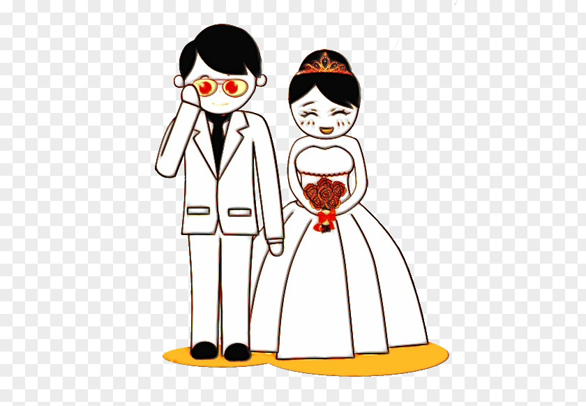 Doodle Wedding Bride Clip Art Illustration PNG