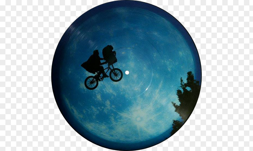 Extra E.T. The Extra-Terrestrial Soundtrack Phonograph Record Over Moon Album PNG