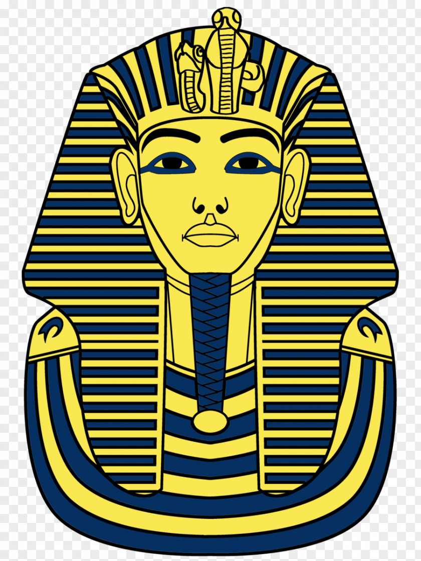 Pharaoh Tutankhamun's Mask Ancient Egypt Coloring Book Clip Art PNG