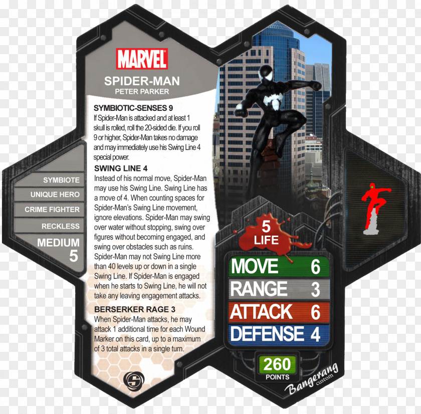 Spiderman Swinging Heroscape HeroClix Playing Card Dungeons & Dragons Game PNG