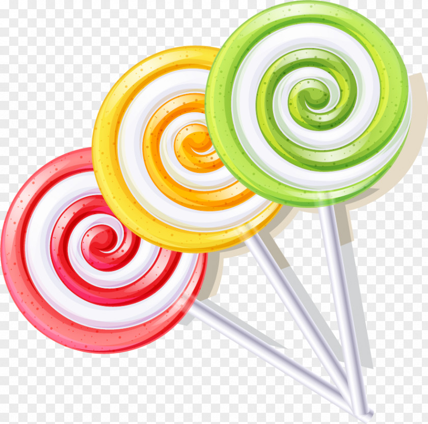 Vector Hand-painted Lollipop Candy PNG