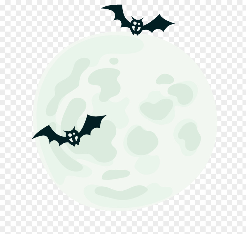 Bat Moon Vector PNG