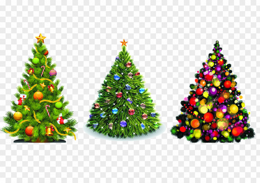 Colored Christmas Tree Ornament Clip Art PNG