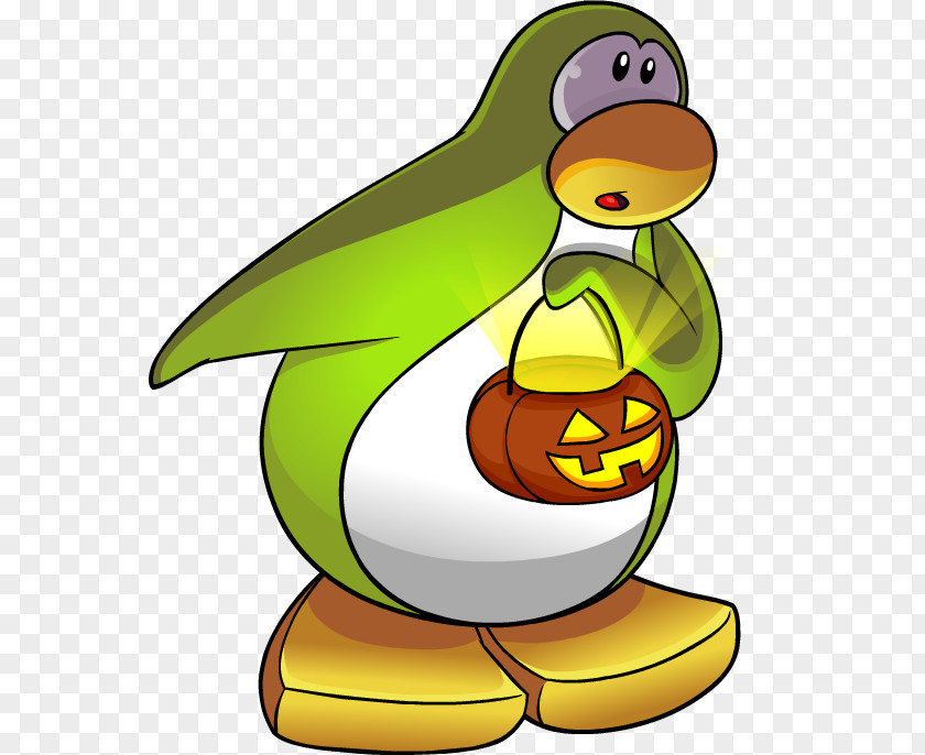 Lime Green Penguin Halloween Clip Art Goose Bird PNG