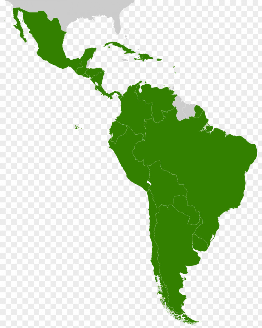 Map Latin America South Caribbean PNG