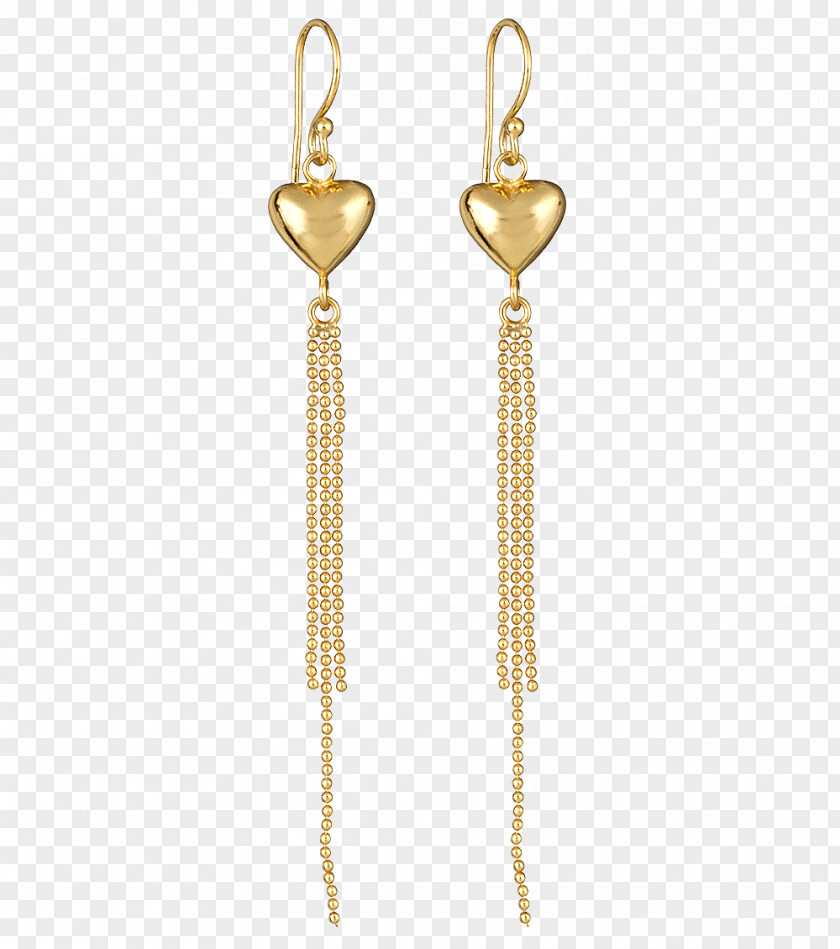 Gold Heart Earring Jewellery Clothing Accessories Necklace Chain PNG