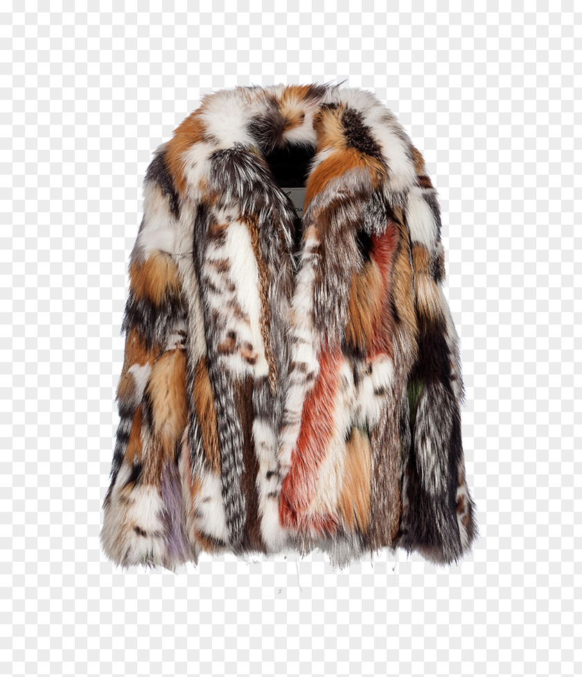 Arctic Fox Karakul Sheep Fur Waistcoat PNG