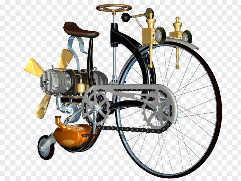 Bikes Bicycle Steampunk DeviantArt Clip Art PNG