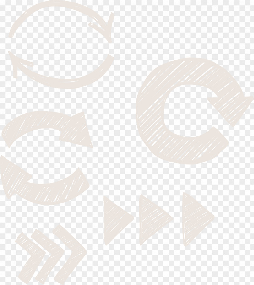 Cartoon Hand-painted Refresh Sign White Pattern PNG