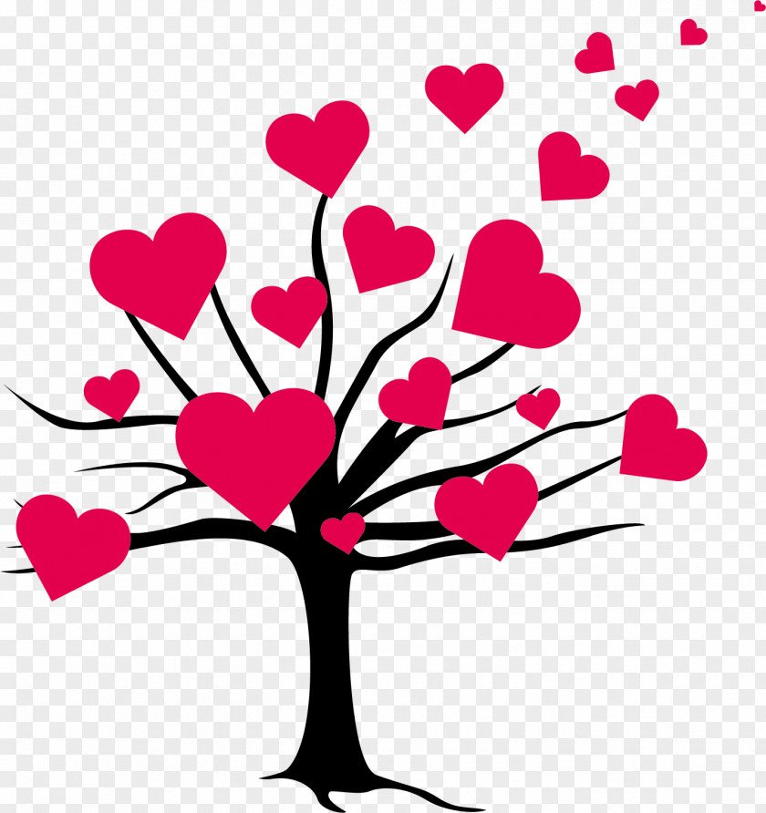 Heart-shaped Tree Heart Wall Decal Shower PNG