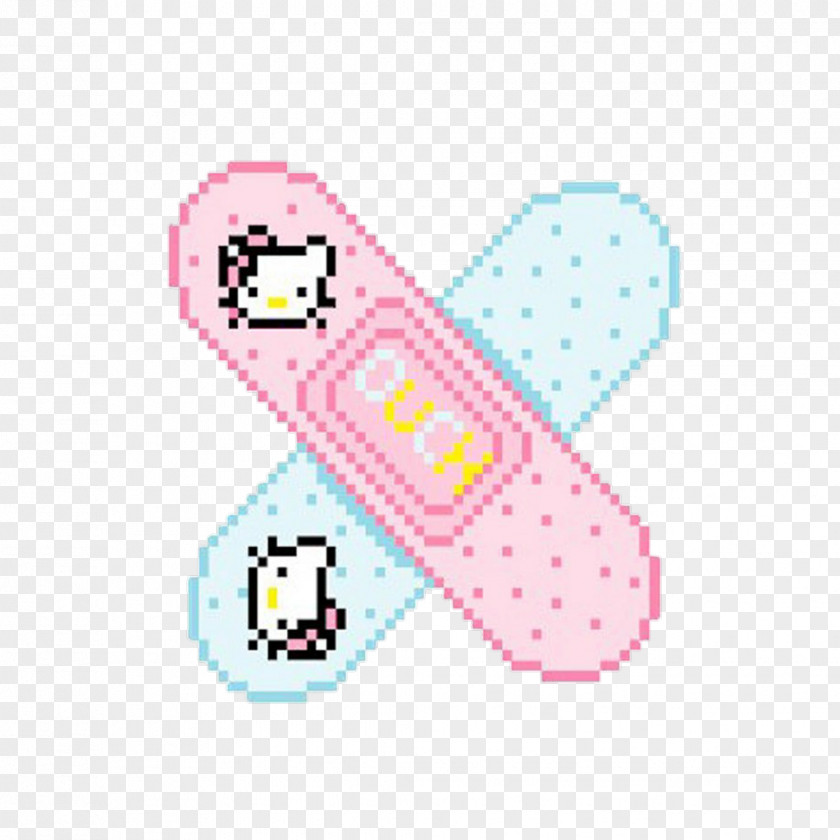 Pixel Hello Kitty Art PNG