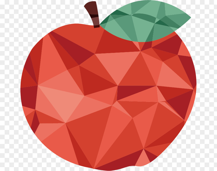Vector Creative Fruit Apple Auglis Origami PNG