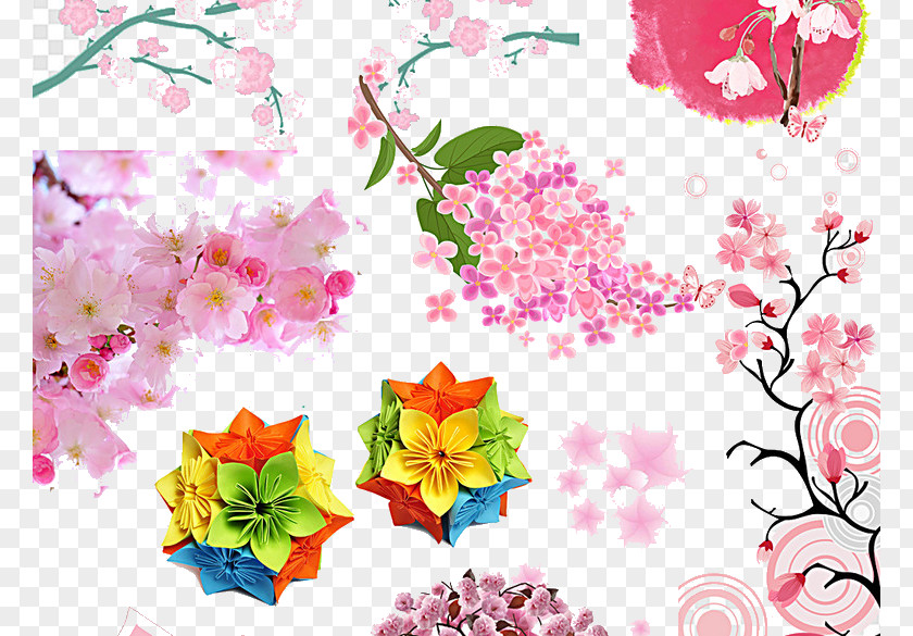 Cherry Pattern National Blossom Festival Paper PNG