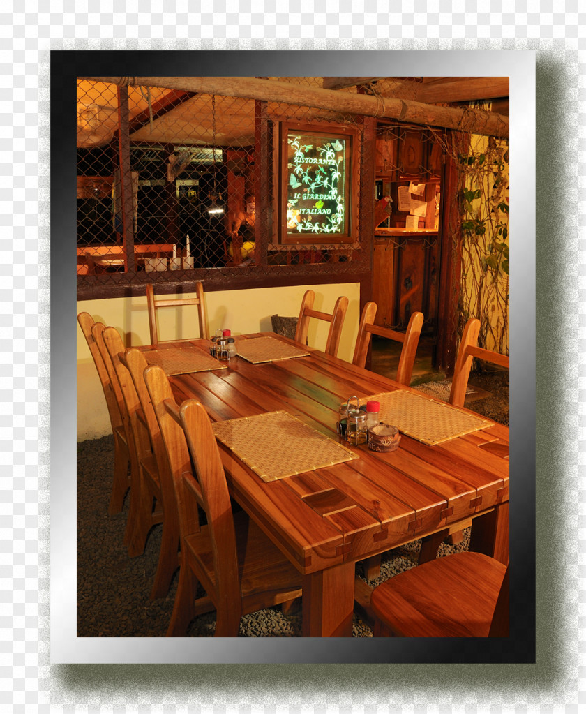 Italian Restaurant Dining Room Wood Stain Interior Design Services Log Cabin PNG