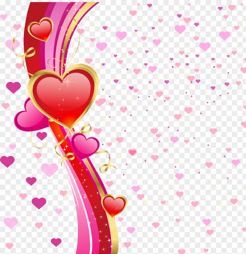 Valentine Hearts Background Free Vector Valentine's Day Euclidean PNG