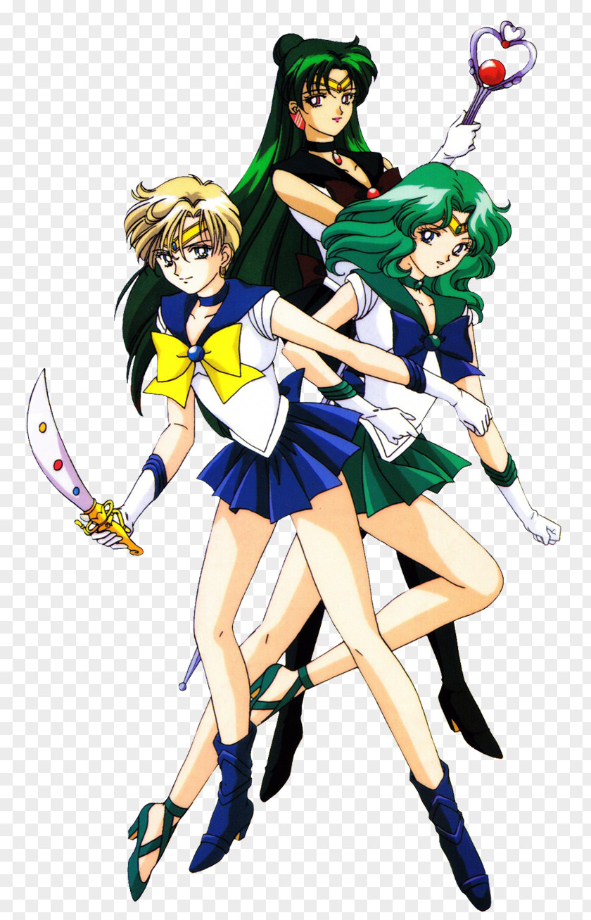 Sailor Moon Neptune Pluto Uranus Chibiusa PNG