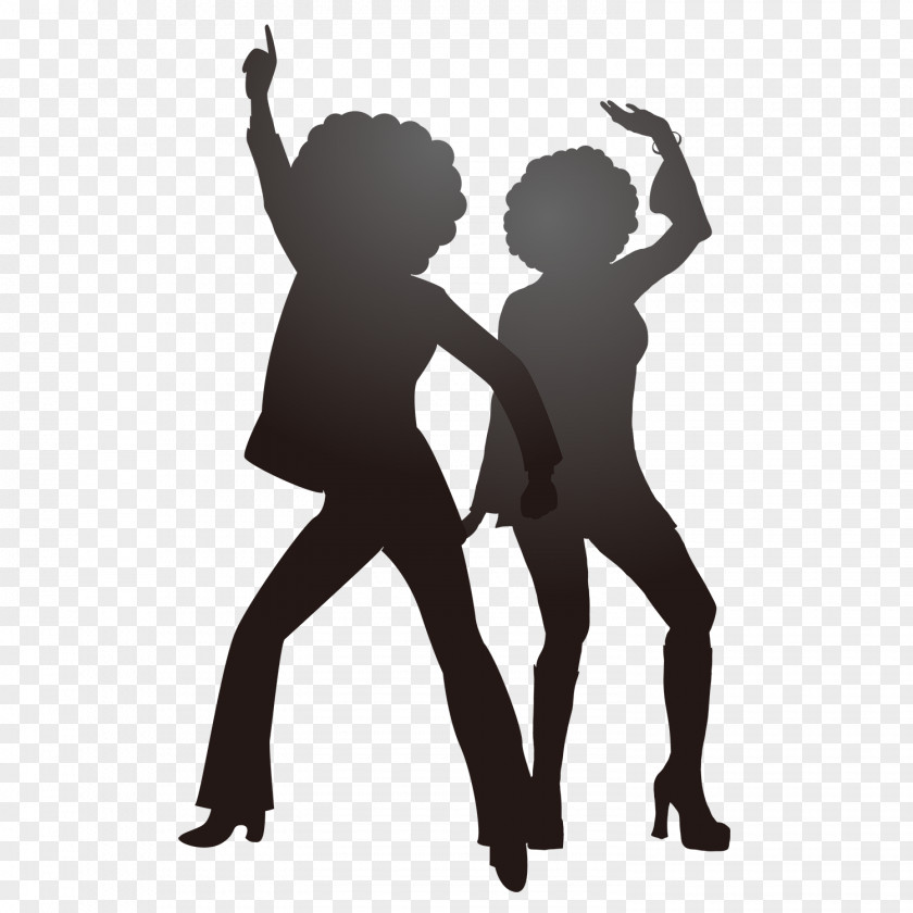 Bailarin Vector Dance Disco Music Silhouette Graphics PNG