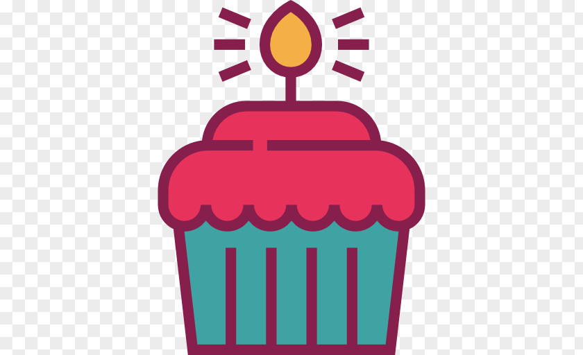 A Small Cake Candle Cupcake Birthday Illustration PNG