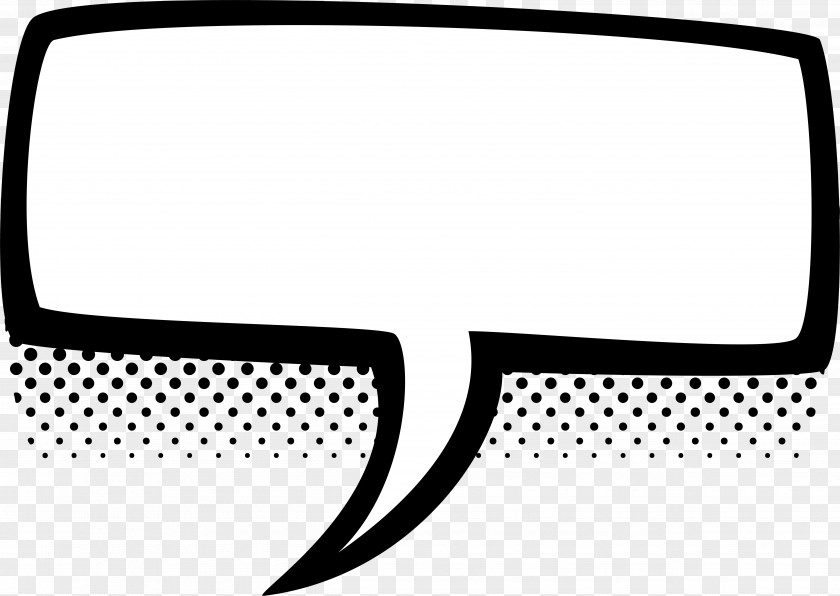 Black Bubble Comics Speech Balloon Clip Art PNG