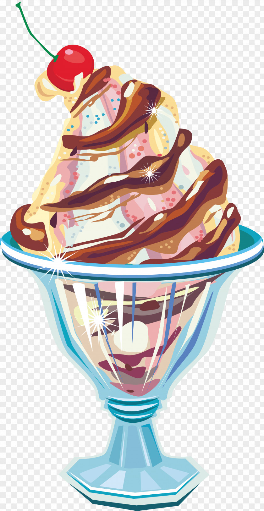 Ice Cream Sundae Chocolate Cones PNG