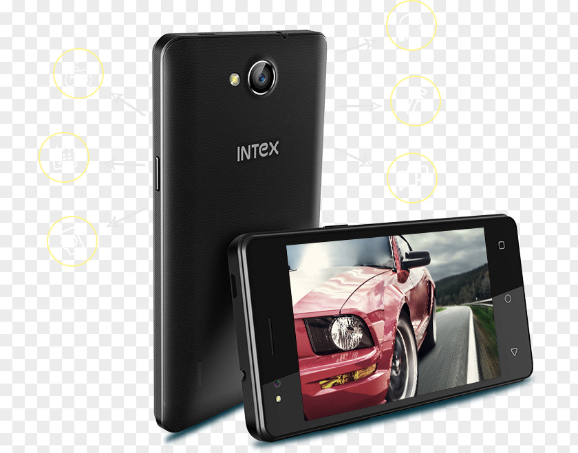 Smartphone Feature Phone Intex Aqua A4 4G Cellular Network PNG