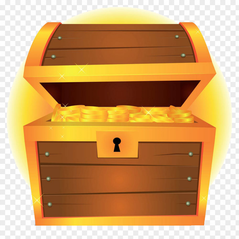 Sparkling Coin Box Buried Treasure Cartoon Royalty-free Stock Photography PNG