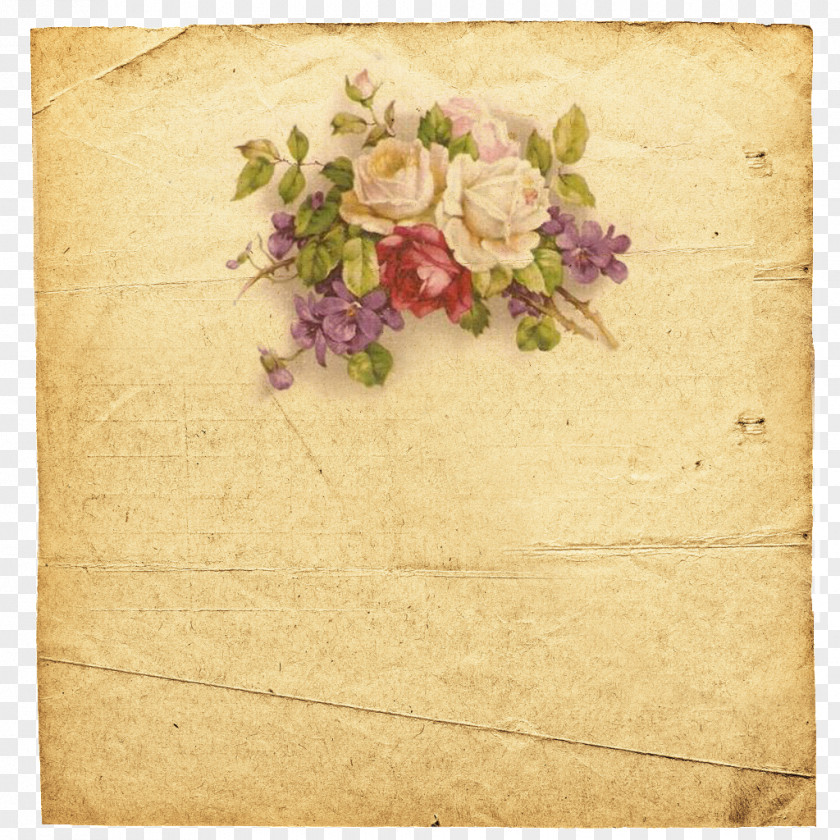 Vintage Paper Decoupage Clip Art PNG