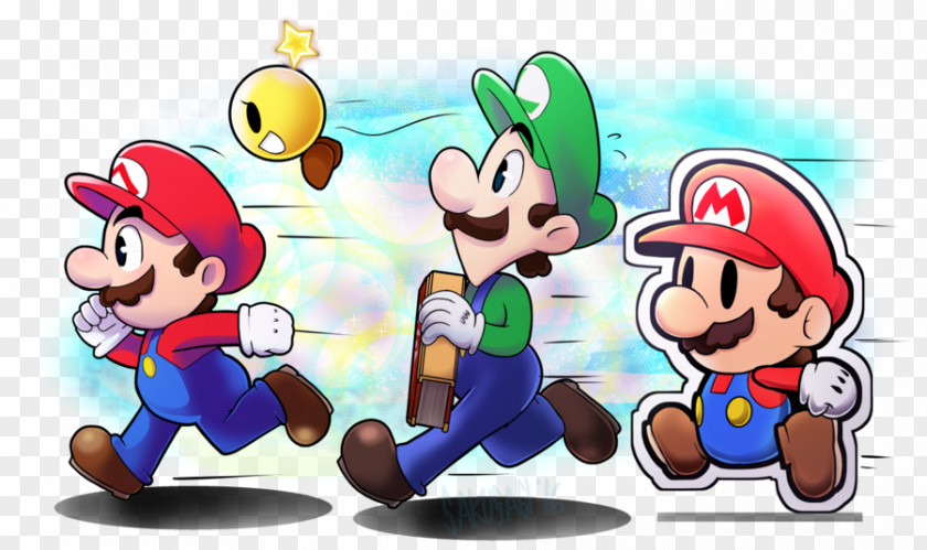 Luigi Mario & Luigi: Paper Jam Bowser's Inside Story Superstar Saga PNG