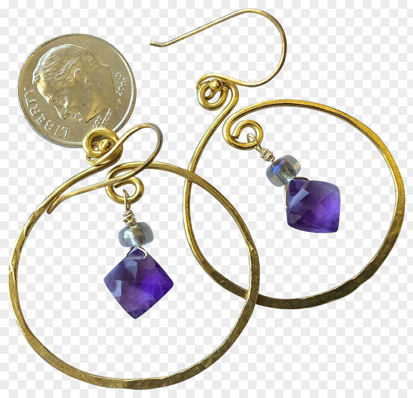 Purple Amethyst Earring Body Jewellery PNG