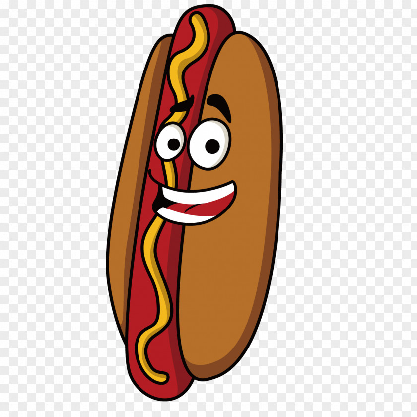 Cartoon Hot Dog Sausage Fast Food PNG